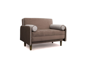 Коричневый диван Сайли Velutto Light brown Вид по диагонали