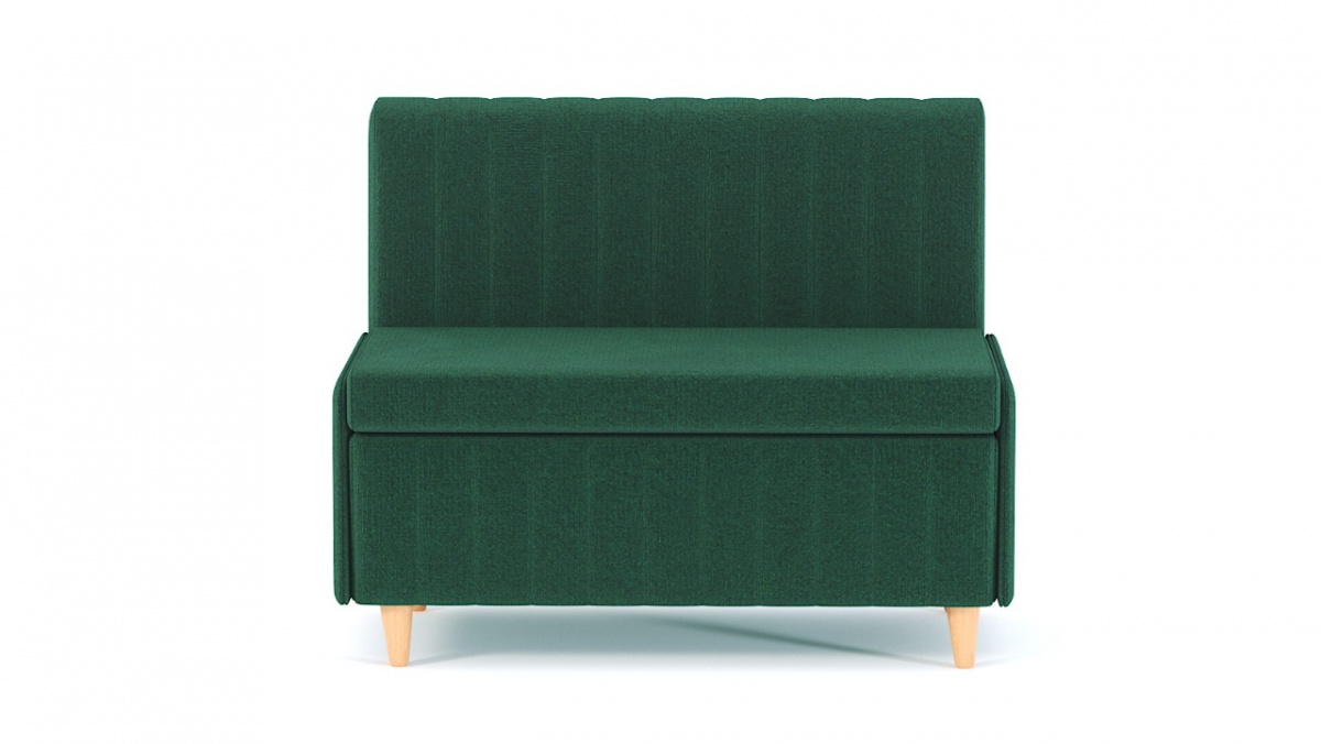 Прямой диван Милания Velutto Green Вид спереди
