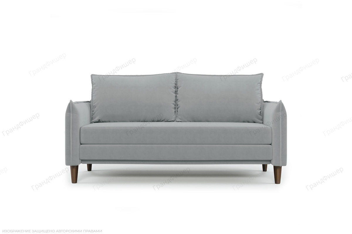 Прямой диван Порту слим (163 см) Zara Steel 52 Вид спереди