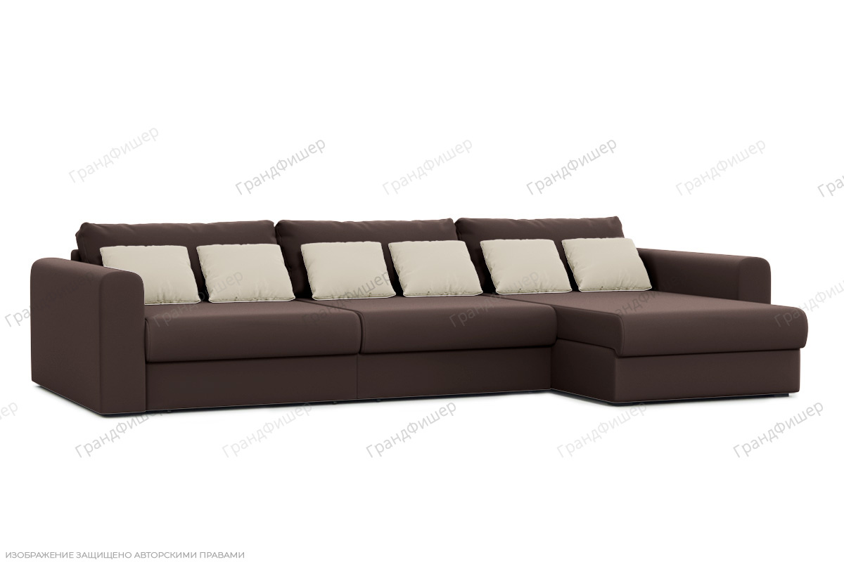 Угловой диван Модена 2А Энерджи Лайт 810/7 Вид по диагонали