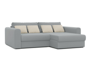 Серый угловой диван Модена 1А Zara Steel 52 Вид по диагонали