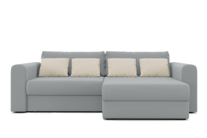 Серый угловой диван Модена 1А Zara Steel 52 Вид спереди