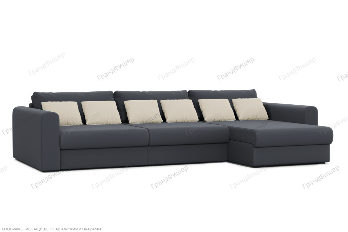Угловой диван Модена 2А Amigo Grafit Вид по диагонали