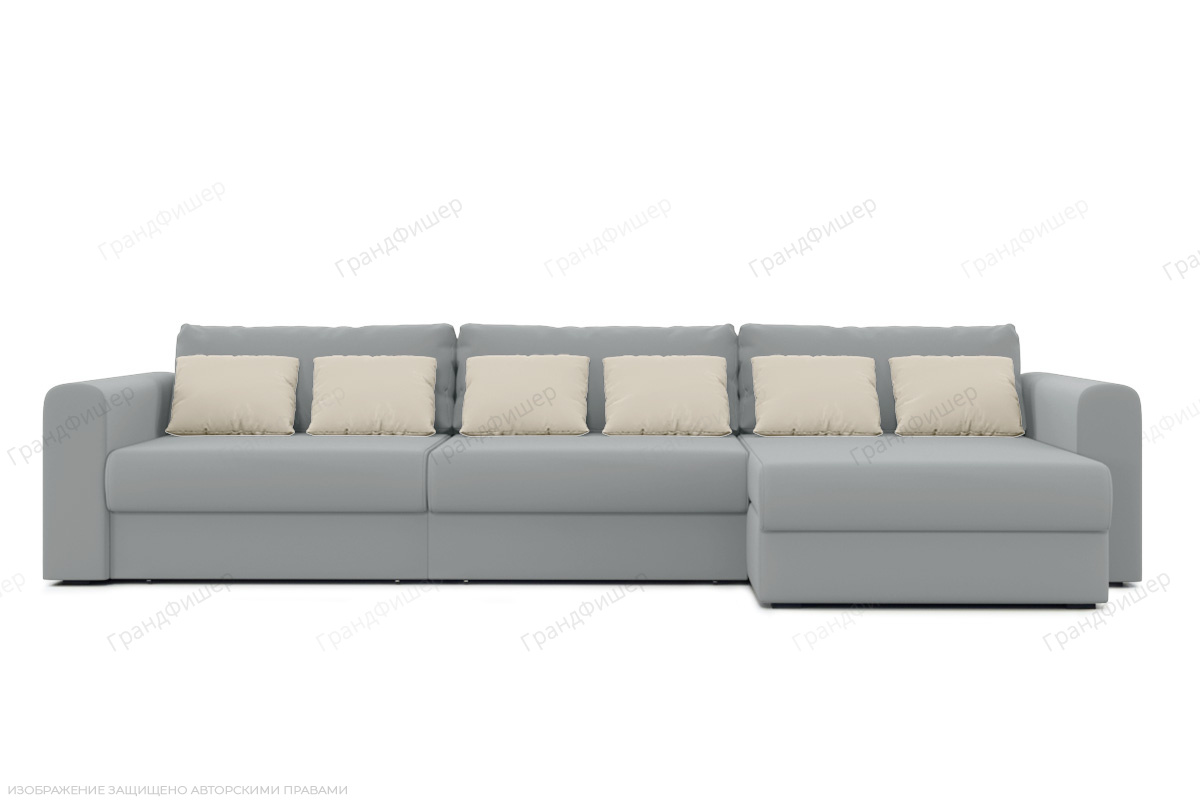 Угловой диван Модена 2А Zara Steel 52 Вид спереди