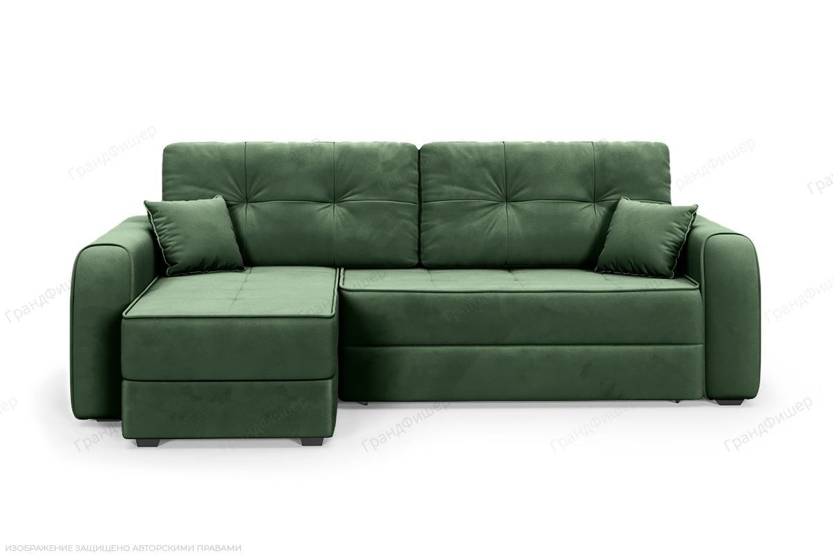 Угловой диван Кайман-12 Amigo Green Вид спереди
