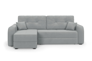 Угловой диван Кайман-12 Zara Steel 52 Вид спереди