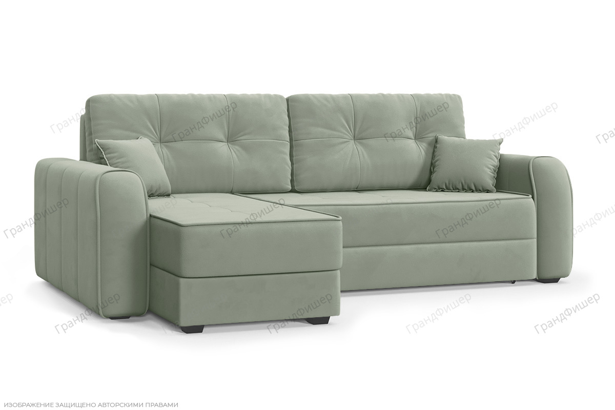 Угловой диван Кайман-12 Zara Olivo 30 Вид по диагонали