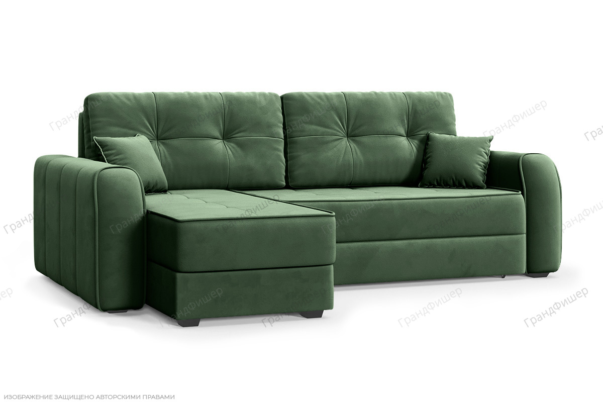 Угловой диван Кайман-12 Amigo Green Вид по диагонали