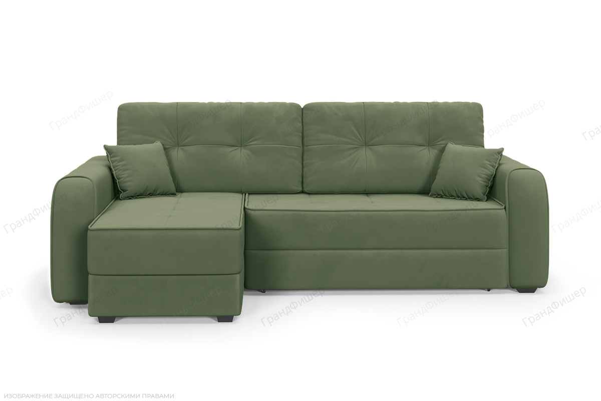 Угловой диван Кайман-12 Энерджи Лайт 810_13 Зеленый Вид спереди