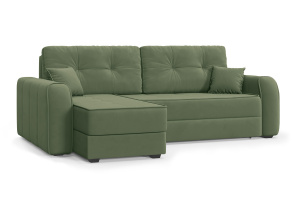 Угловой диван Кайман-12 Энерджи Лайт 810_13 Зеленый Вид по диагонали