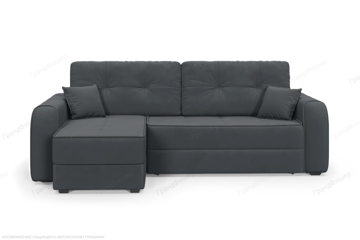 Угловой диван Кайман-12 Энерджи Лайт 810_19 Серый Вид спереди