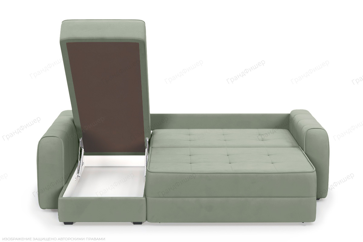 Угловой диван Кайман-12 Zara Olivo 30 Ящик для белья