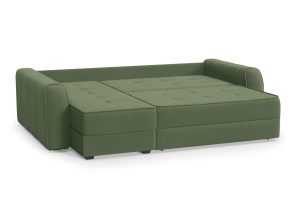 Угловой диван Кайман-12 Энерджи Лайт 810_13 Зеленый Спальное место