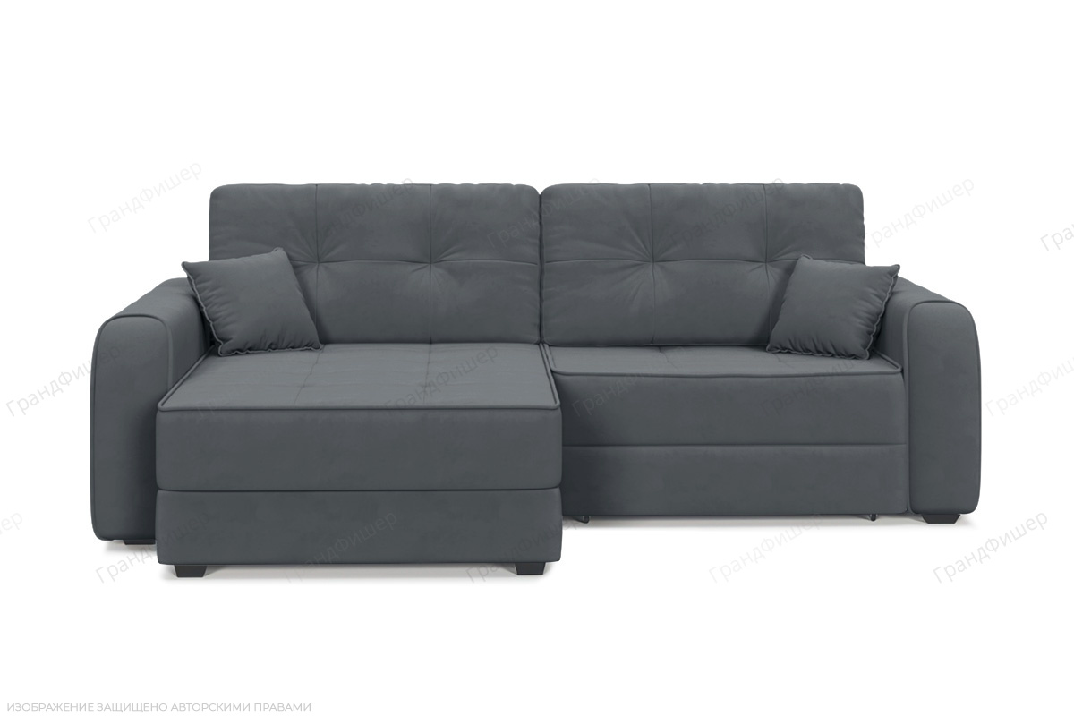 Угловой диван Кайман-13 Энерджи Лайт 810_19 Серый Вид спереди