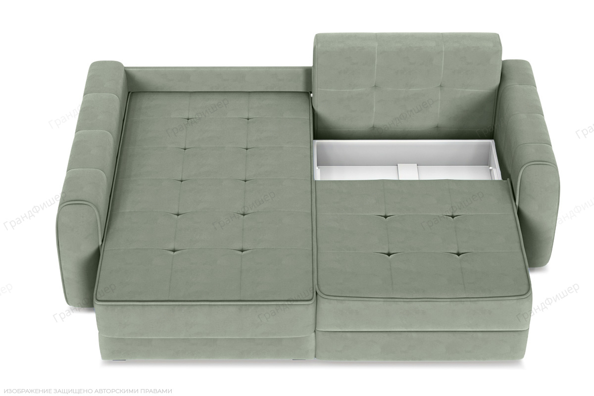 Угловой диван Кайман-13 Zara Olivo 30 Ящик для белья