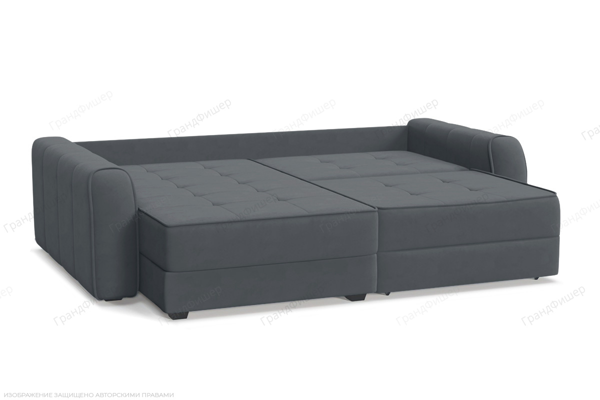 Угловой диван Кайман-13 Энерджи Лайт 810_19 Серый Спальное место