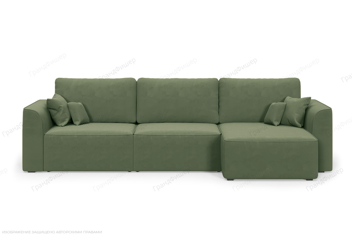 Угловой диван Сиэтл 2А Энерджи Лайт 810_13 Зеленый Вид спереди