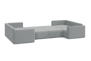 Угловой диван Моди 1У2У1 Zara Steel 52 Спальное место