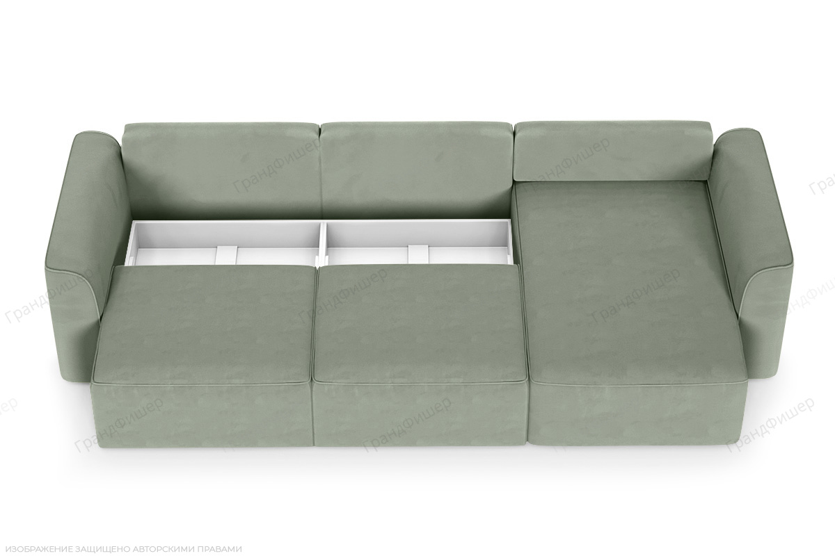 Угловой диван Сиэтл 2А Zara Olivo 30 Ящик для белья