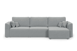 Угловой диван Сиэтл 2А Zara Steel 52 Вид спереди