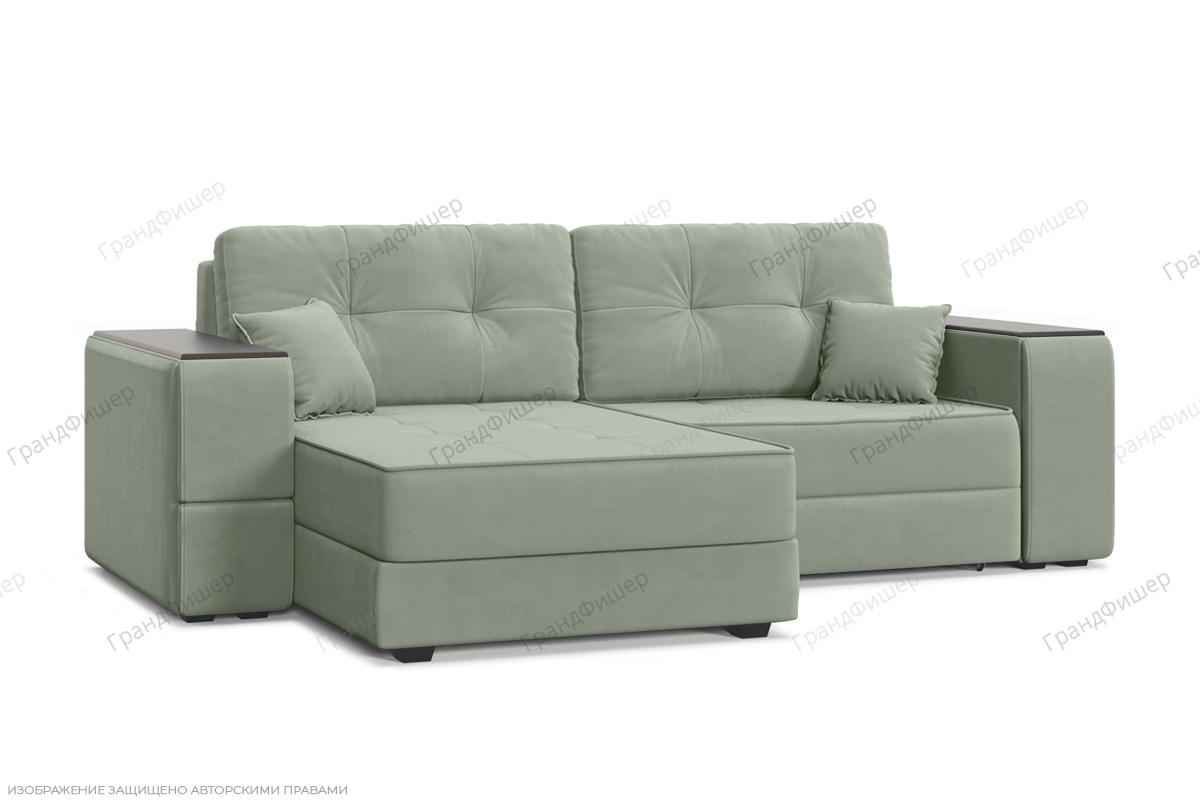 Угловой диван Кайман-5 с ящиками и столом Zara Olivo 30 Вид по диагонали