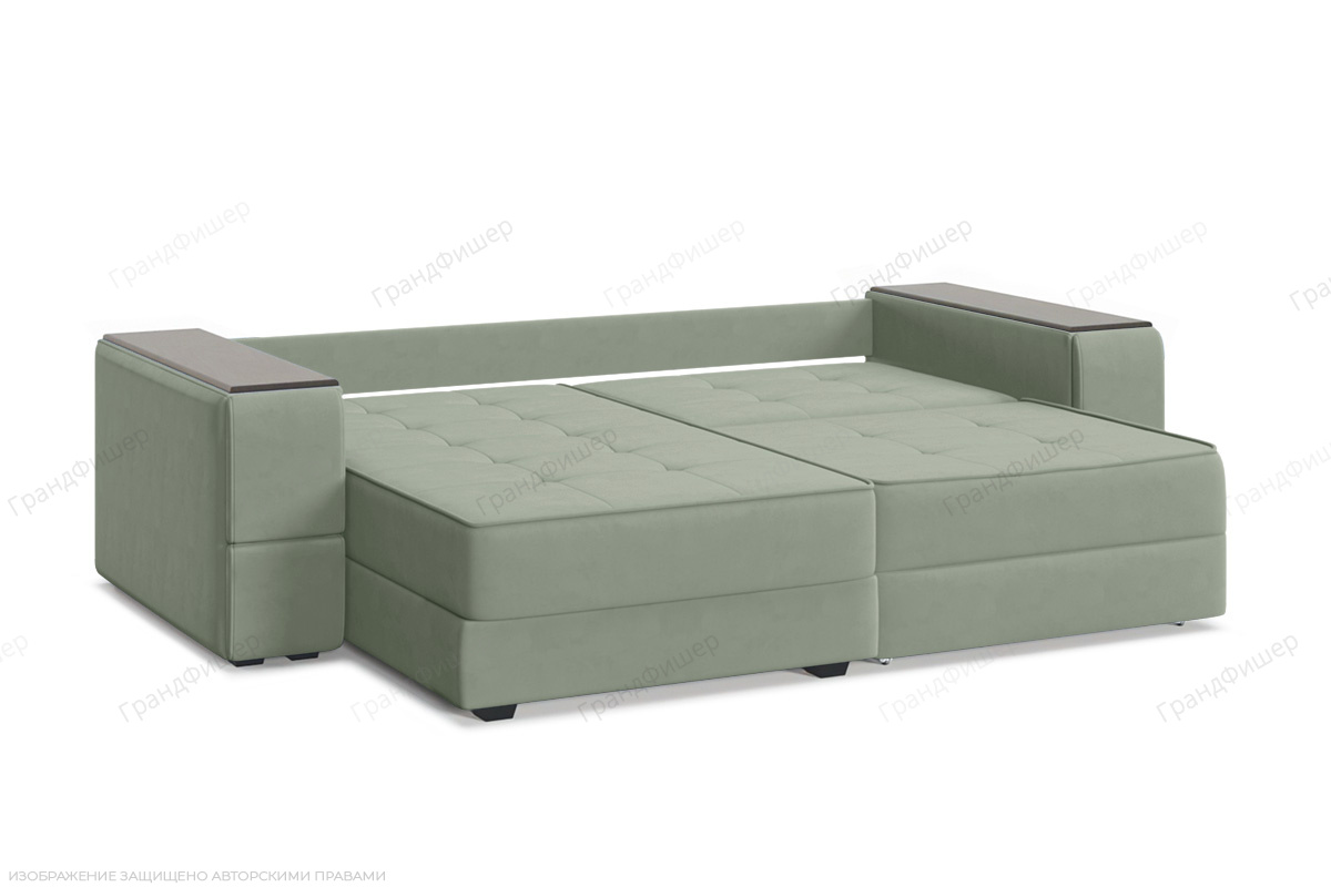 Угловой диван Кайман-5 с ящиками и столом Zara Olivo 30 Спальное место