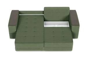 Угловой диван Кайман-5 с ящиками и столом Энерджи Лайт 810_13 Зеленый Ящик для белья