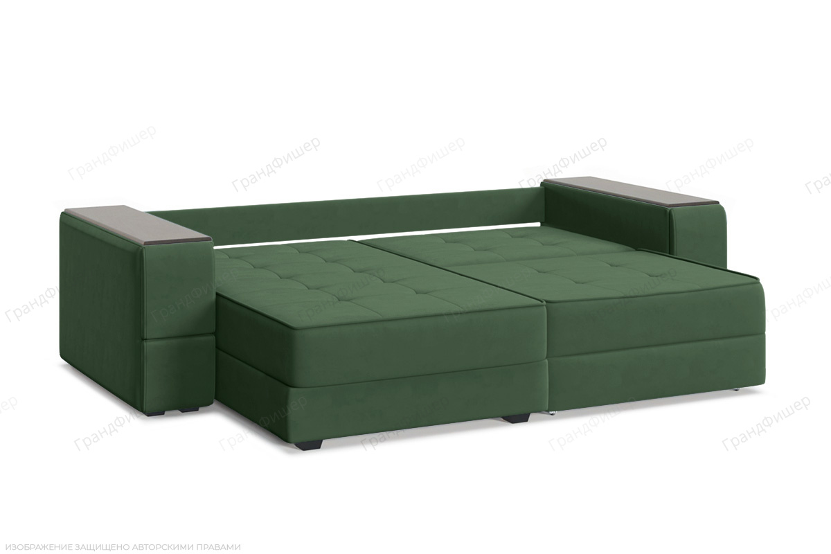 Угловой диван Кайман-5 с ящиками и столом Amigo Green Спальное место