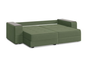 Угловой диван Кайман-5 с ящиками и столом Энерджи Лайт 810_13 Зеленый Спальное место