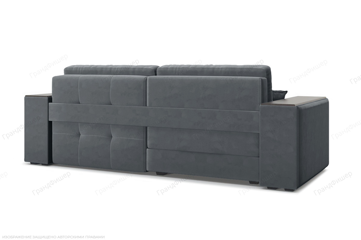 Угловой диван Кайман-5 с ящиками и столом Энерджи Лайт 810_19 Серый Вид сзади