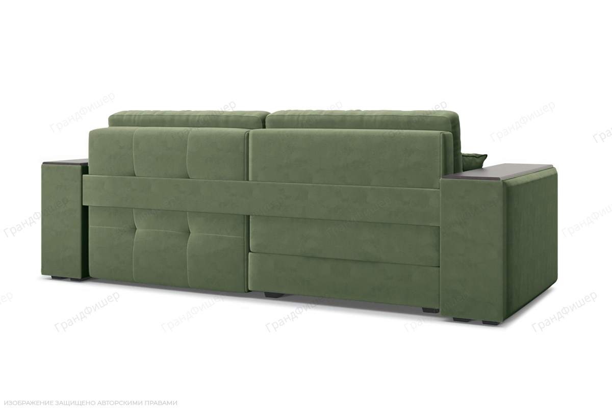 Угловой диван Кайман-5 с ящиками и столом Энерджи Лайт 810_13 Зеленый Вид сзади