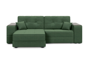 Угловой диван Кайман-5 с ящиками и столом Amigo Green Вид спереди