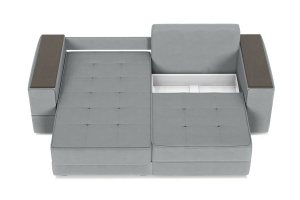 Прямой диван Кайман-5 с ящиками и столом (Киноман) Zara Steel 52 Ящик для белья