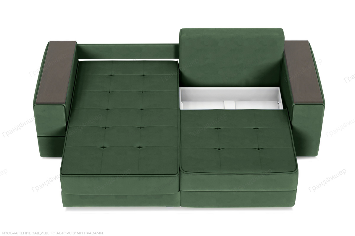 Диван со столиком Кайман-5 с ящиками и столом Амиго Грин Ящик для белья