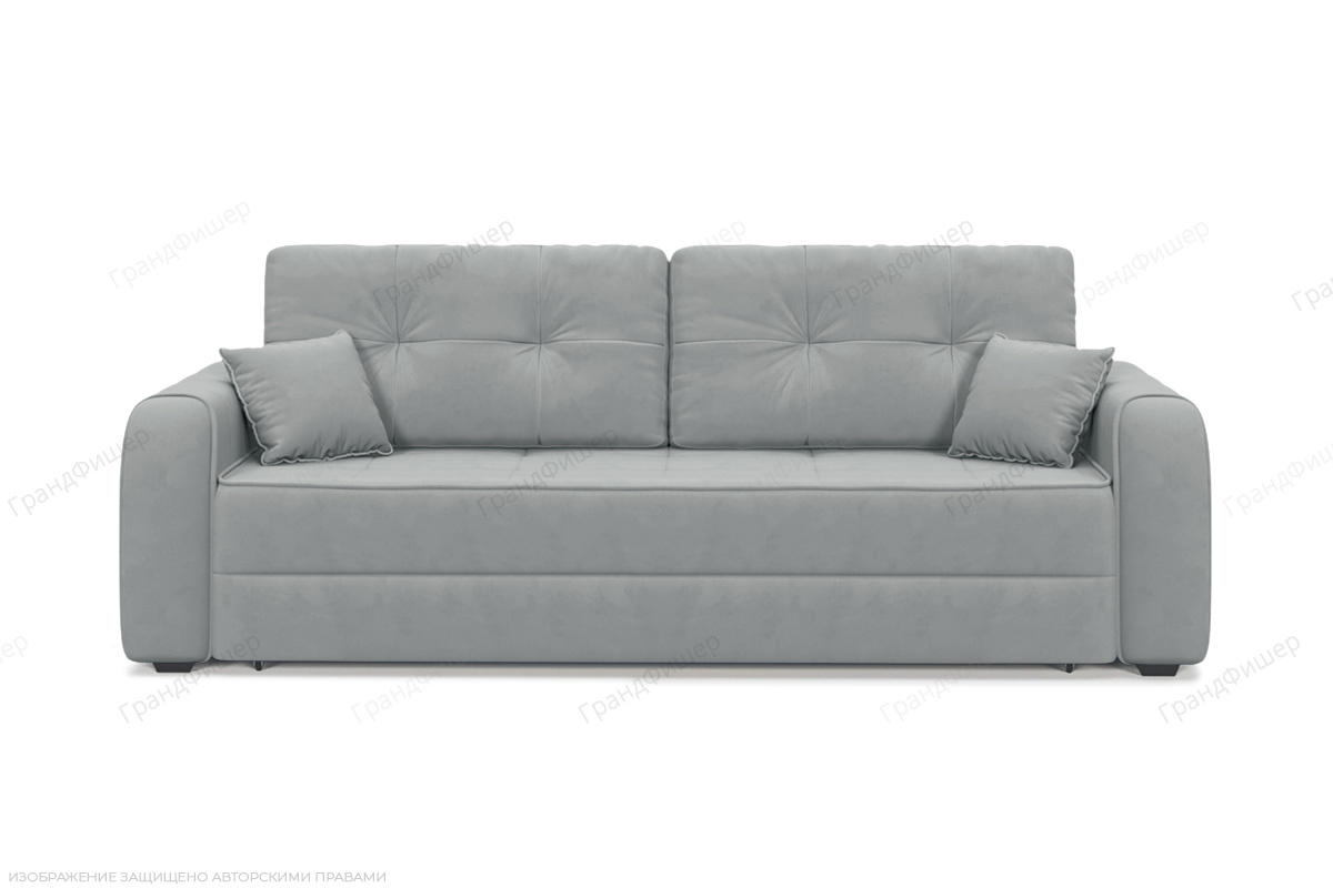 Прямой диван Кайман (Капри) Zara Steel 52 Вид спереди