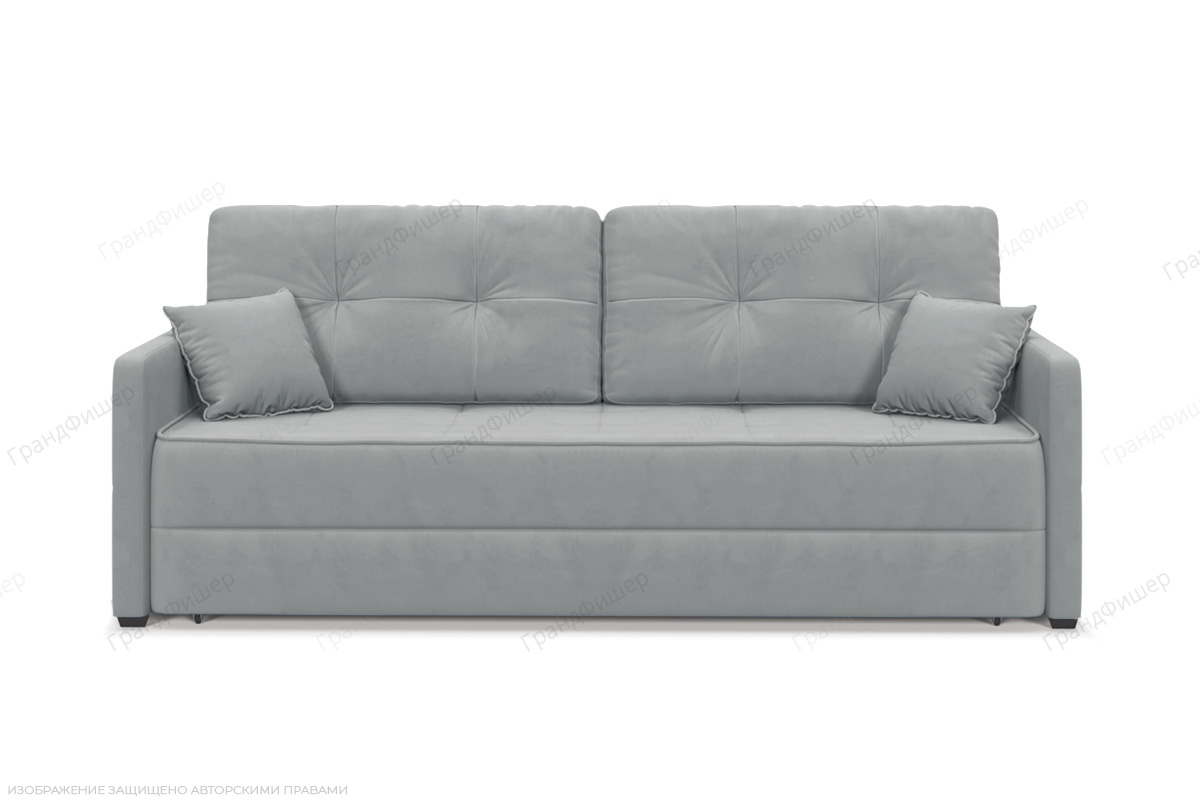 Прямой диван Кайман-3 Zara Steel 52 Вид спереди