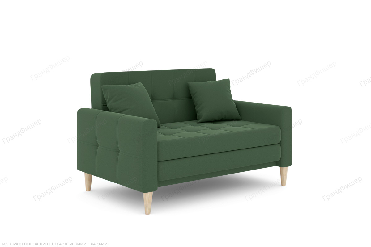 Зеленый диван Этро люкс с опорой №5 Amigo Green Вид по диагонали
