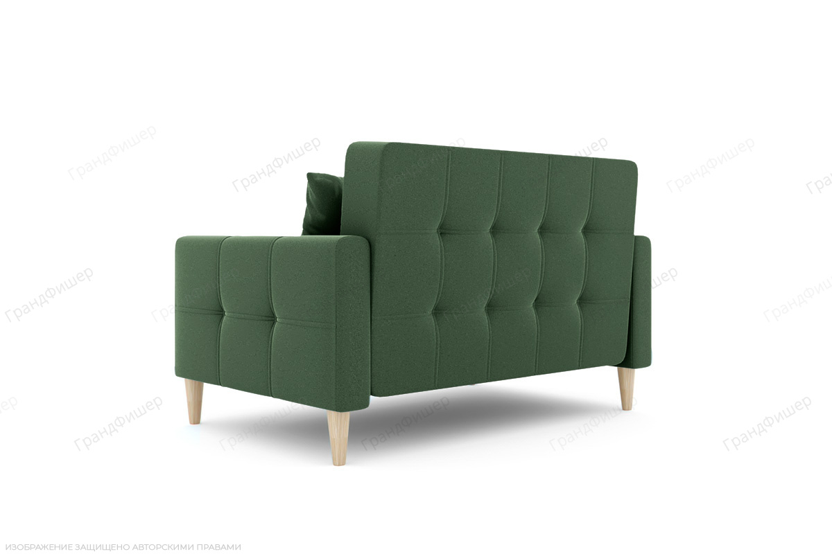 Зеленый диван Этро люкс с опорой №5 Amigo Green Вид сзади