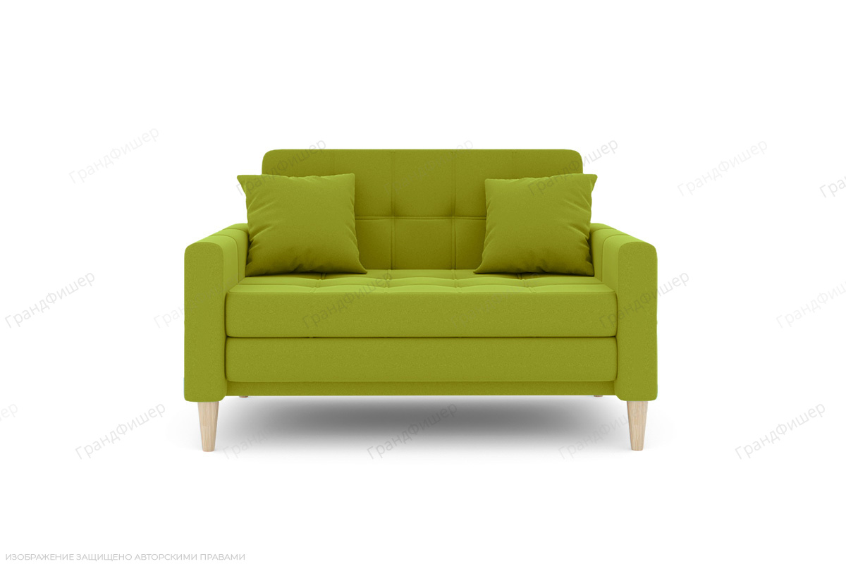 Раскладной офисный диван Этро люкс с опорой №5 Zara Green 29 Вид спереди
