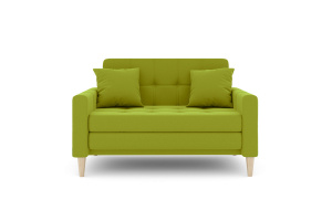 Раскладной офисный диван Этро люкс с опорой №5 Zara Green 29 Вид спереди