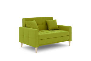 Раскладной офисный диван Этро люкс с опорой №5 Zara Green 29 Вид по диагонали