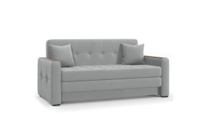 Прямой диван Этро люкс с накладками (спальное 140 см) Zara Steel 52 Вид по диагонали