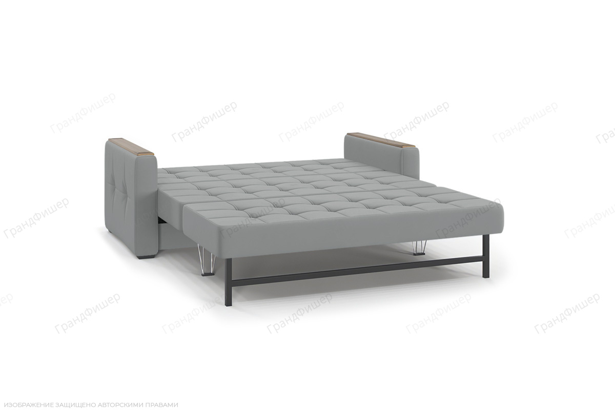 Прямой диван Этро люкс с накладками (спальное 140 см) Zara Steel 52 Спальное место