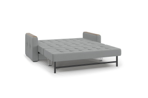 Прямой диван Этро люкс с накладками (спальное 140 см) Zara Steel 52 Спальное место