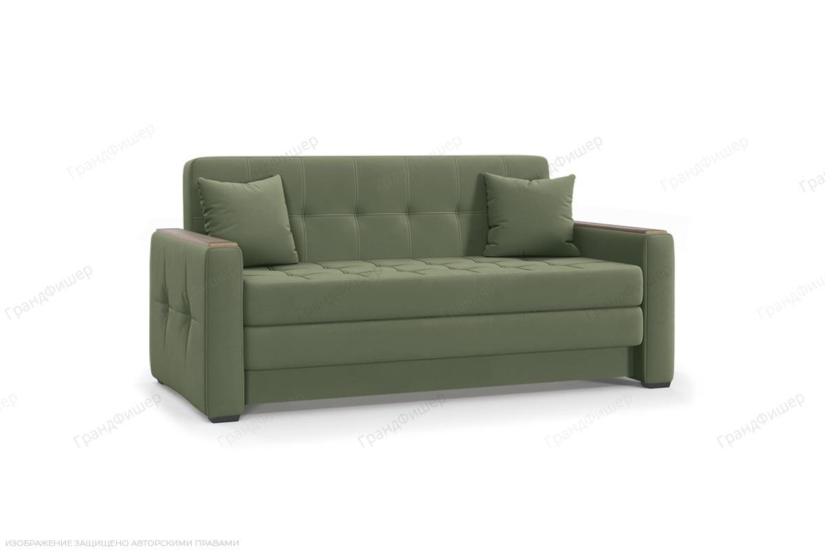 Прямой диван Этро люкс с накладками (спальное 140 см) Энерджи Лайт 810/13 Вид по диагонали