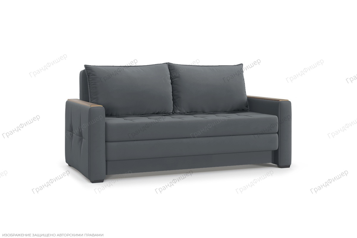 Прямой диван Этро люкс с накладками (спальное 140 см) Энерджи Лайт 810/19 Вид по диагонали