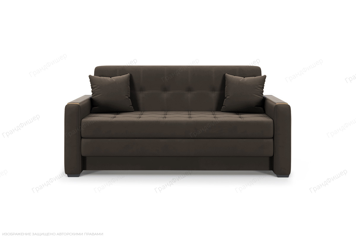 Прямой диван Этро люкс с накладками (спальное 140 см) Энерджи Лайт 810/7 Вид спереди