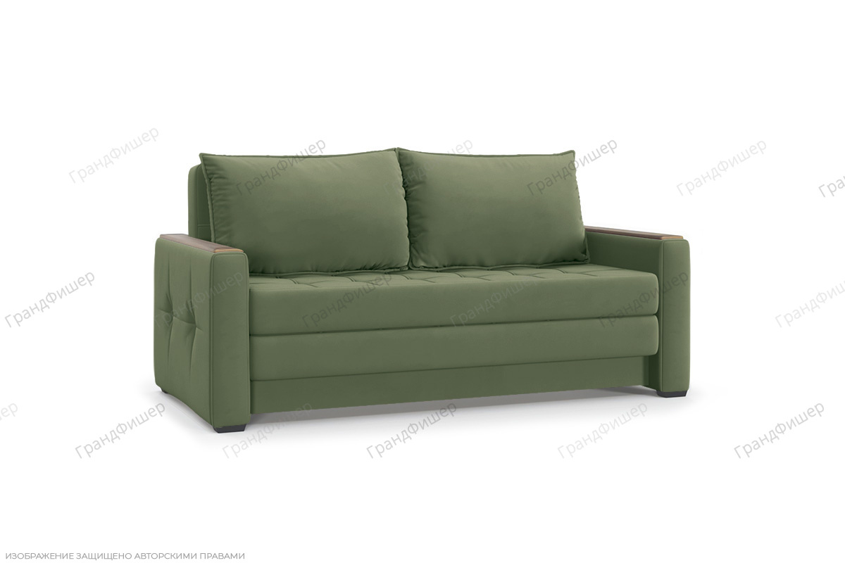 Прямой диван Этро люкс с накладками (спальное 140 см) Энерджи Лайт 810/13 Вид по диагонали