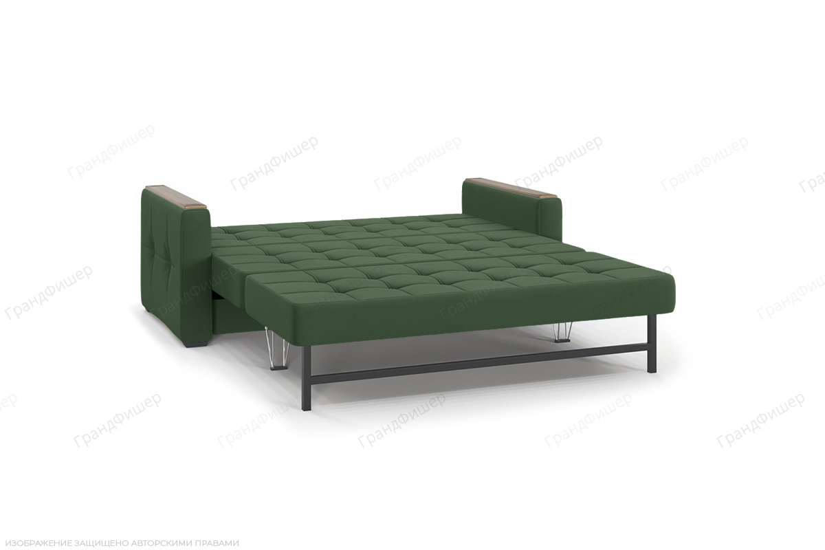 Прямой диван Этро люкс с накладками (спальное 140 см) Amigo Green Спальное место