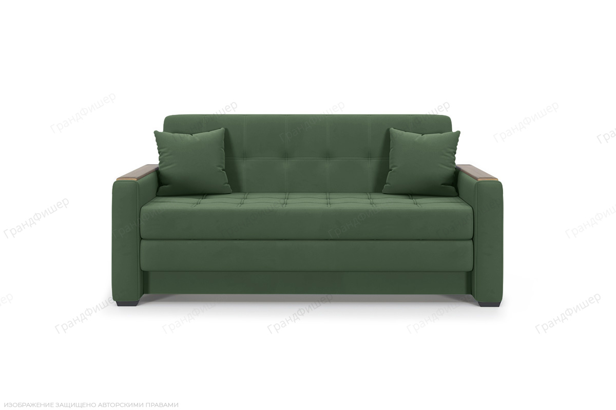 Прямой диван Этро люкс с накладками (спальное 140 см) Amigo Green Вид спереди